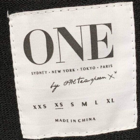 One Teaspoon Women's Sweater Merino Wool Deep V Wrap Surplice neckline Black XS - Picture 12 of 13